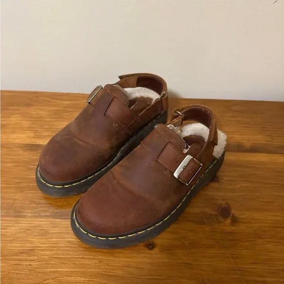 Dr. Martens Brown Leather Jorge II Mules - Picture 3 of 6